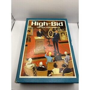 Vintage 1965 High-Bid Board Game Complete 3M Bookshelf Auction Game Great